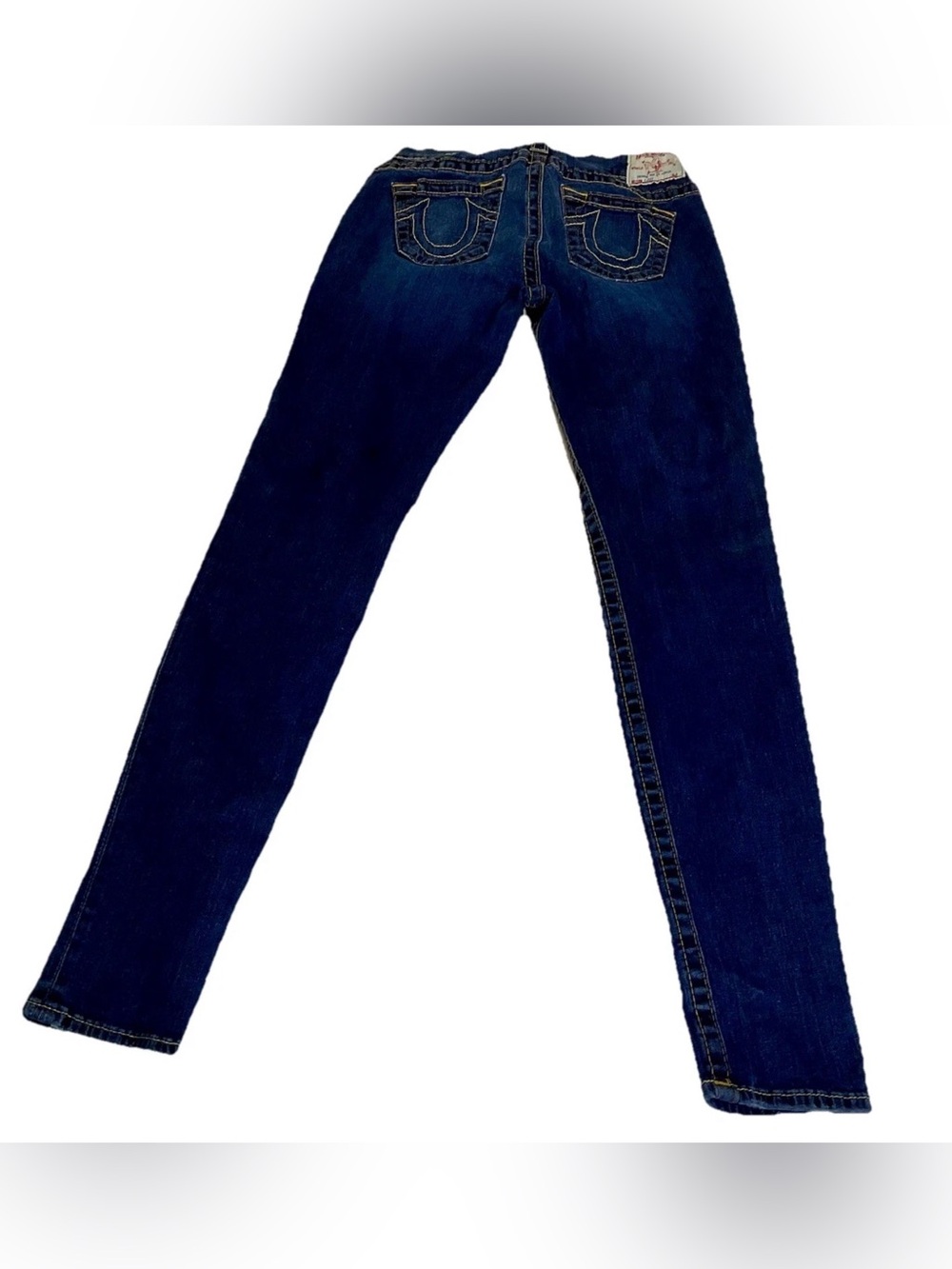 True Religion Jeans Casey Low Rise Womens (28x29) Skinny Dark Blue Denim
